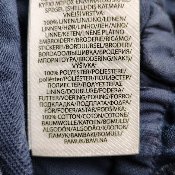 Polo By Ralph Lauren 18 One Shoulder Eyelet Scalloped Tie Waist Top Nautical - Picture 10 of 11